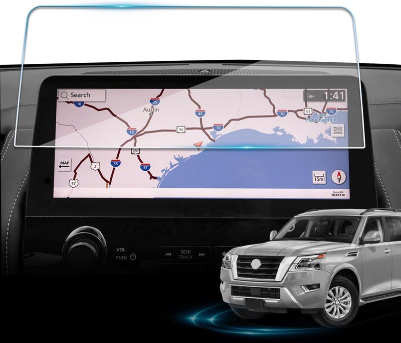 VIAROOM Screen Protector For Nissan Armada 2021-2024,Tempered Glass Protective Film For Armada 2024 2023 2022 2021 Accessories - 12.3 inch - Image 1
